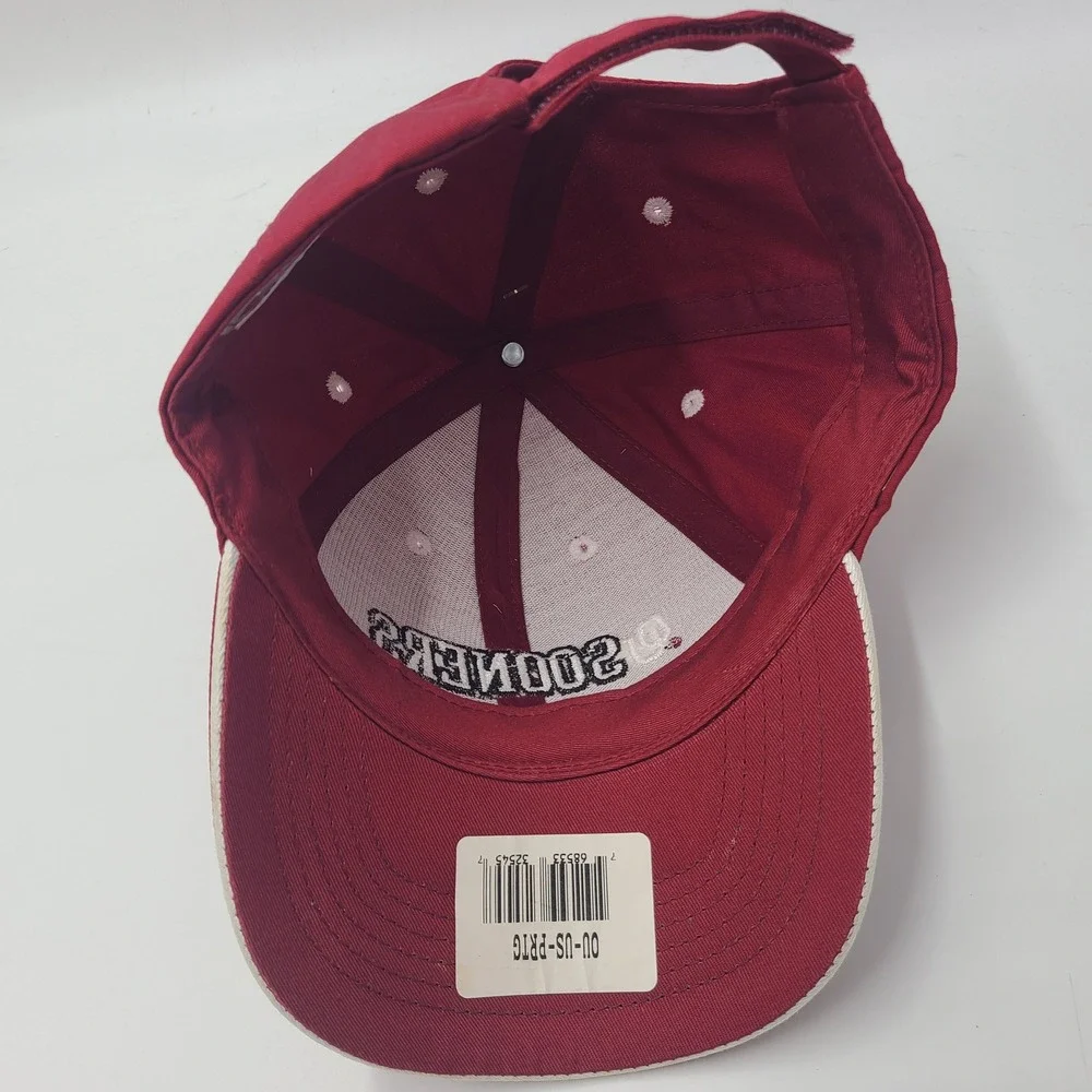 Oklahoma Sooners Hat Adjustable Captivating Headgear Red White NCAA‎ University
